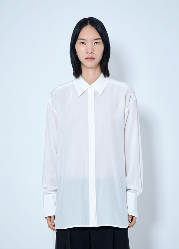 Toteme Silk Crepe Shirt White tot0265009